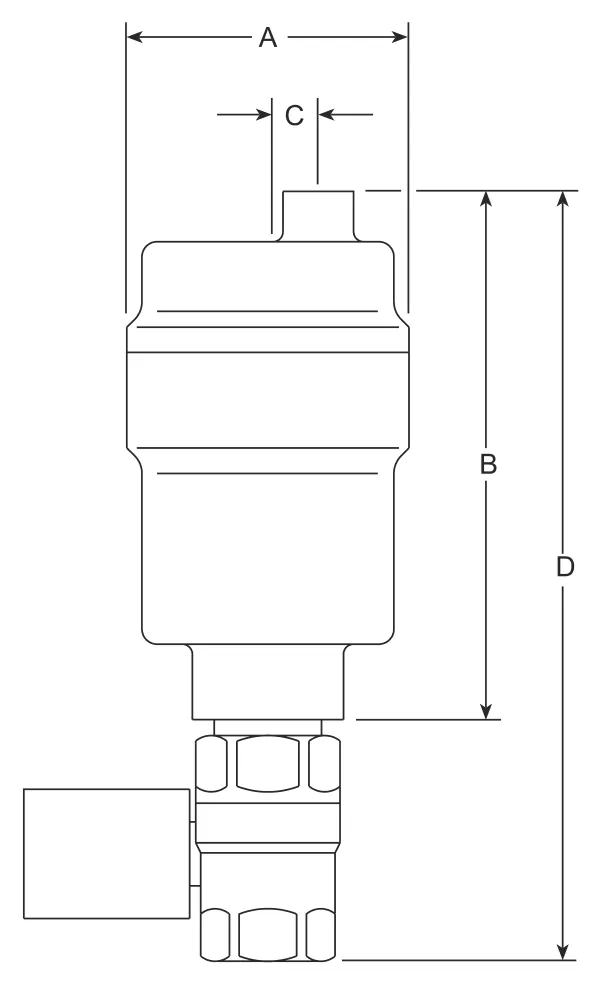 AE30 Diagrama de dimensiones de la serie