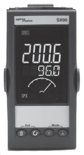 SX90 process controller front panel with display, status indicators and keypad