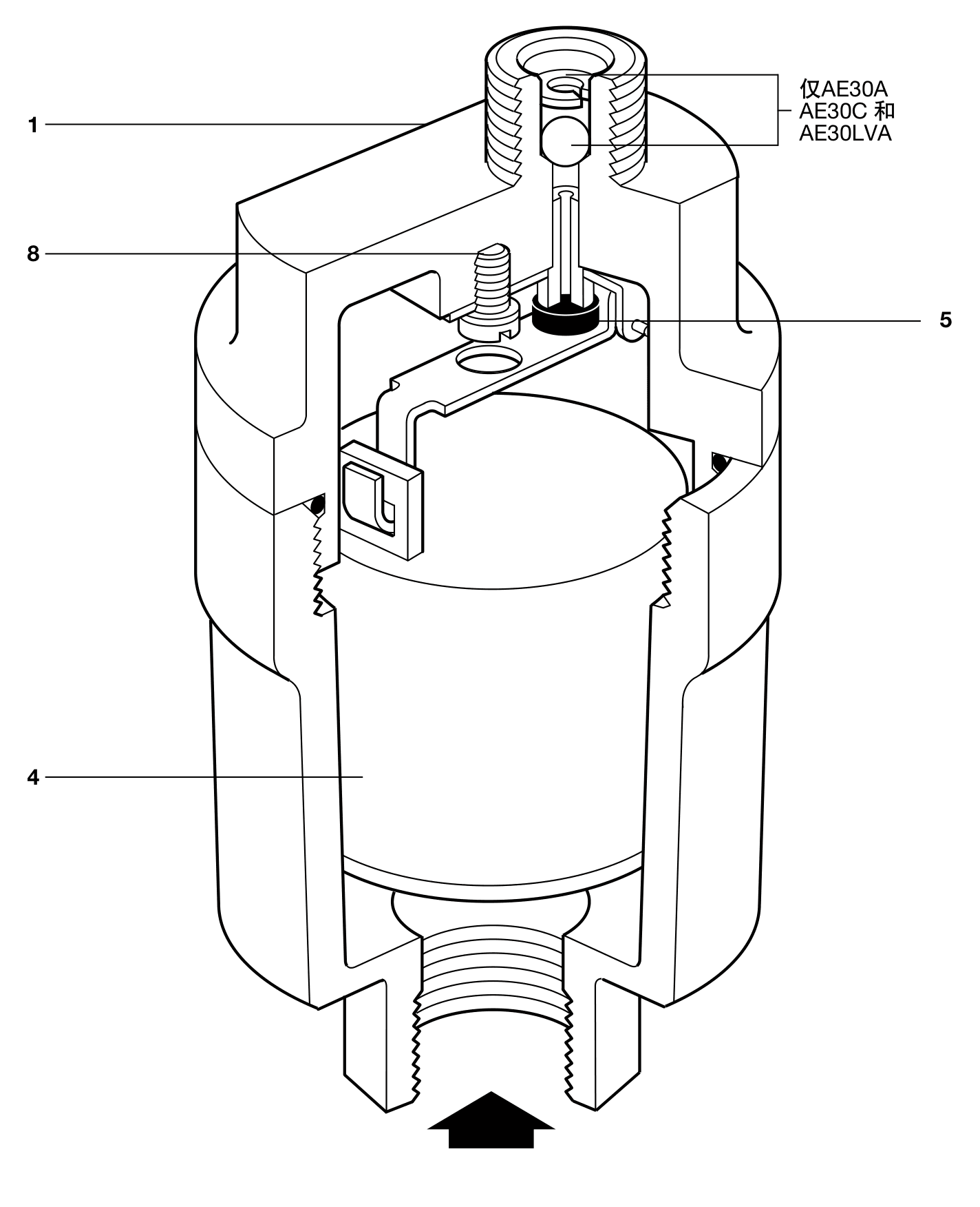 AE30A Estructura de reparación y número de pieza